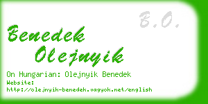 benedek olejnyik business card